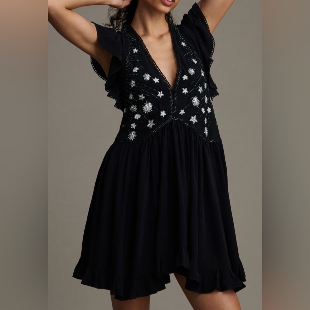 Anthropologie embroidered dress 2x BNWT